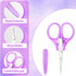 2 Pcs Small Scissors All Purpose Precision Stainless Steel Detail Scissors with Protective Cover Mini Sharp Craft Scissors Straight Fine Tips Sewi...