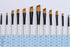 Angular Paint Brush, CBTONE 12pcs Nylon Hair Angled Paint Brushes Set Art Paintbrush for Watercolor, Acrylic, Gouache, Oil Painting - White...