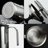 14-Ounce Stainless Steel Manual Milk Foamer, Hand Pump Coffee Milk Frothing Pitchers with Filter Screen For Cappuccino Coffee Latte Hot Chocolate...