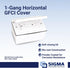 SIGMA ENGINEERED SOLUTIONS 14249WH Weatherproof Outdoor GFCI Outlet Cover, White, Metal, 1-Gang, Horizontal...