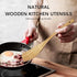Curved Wooden Spatula for Cooking, 12.5inch Wood Turner for Frying, Non-Scratch Wood Flat Spurtle for Pan & Wok, Acacia Wooden Cooking Utensils fo...