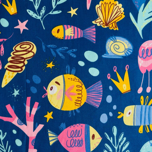 Cotton Fabric Squares 5x5 Charm Packs for Quilting 5 inch for Baby Boy Sewing Patchwork 42pcs (Ocean Fabric)...