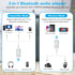 Bluetooth 5.0 Transmitter and Receiver 3 in 1, Dual Pairing Bluetooth Audio Transmitter Receiver Wireless Adapter with LCD Display 3.5mm AUX Stere...