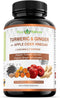 120 Capsules of USDA Organic Turmeric Root Powder, USDA Organic Ginger Powder and Apple Cider Vinegar Powder with Curcumin (95% Curcuminoids) and ...