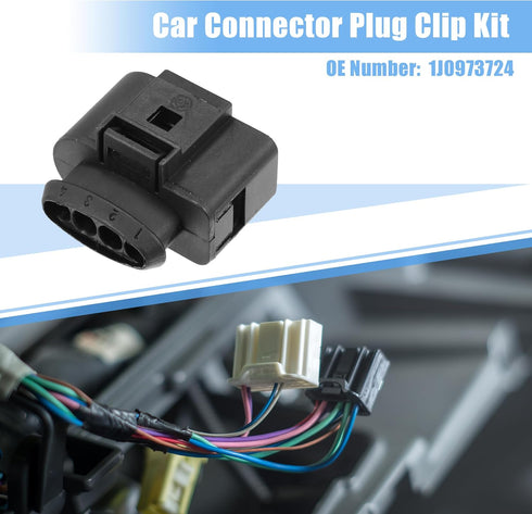uxcell 6 Set 4 Pin No.1J0973724 Ignition Coil Coilpack Connector Adapter Plug Clip Kit Replacement for VW for Audi for Seat for Skoda...