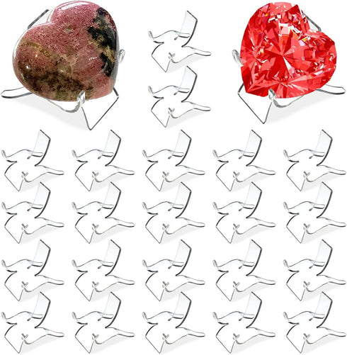 (24 PCS 2.2 x 1.69 x1.89 inch Crystal Display Stand, Rock Display Stand,Acrylic Display Stands for Crystal ,Geodes, Rock ,gemstone ,Mineral, Agate...