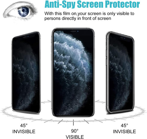 PEHAEL 2Pack for iPhone 11 Pro Max/iPhone Xs Max Privacy Screen Protector Anti-Spy Tempered Glass Film 9H Hardness Easy Installation Bubble Free [...