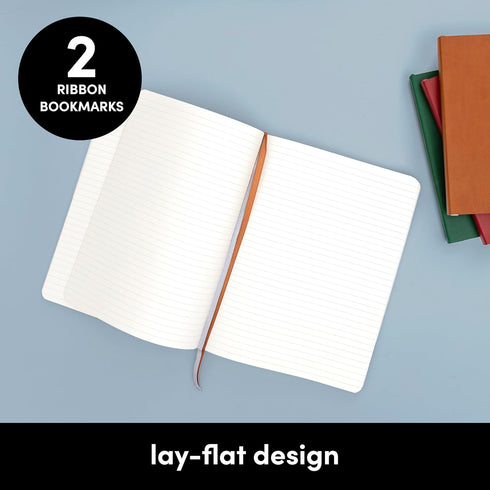 PAPERAGE Softcover Lined Journal Notebook (Navy), 176 Pages, College Ruled Notebook, Small 5.6 inches x 7.9 inches - 100 GSM Thick Premium Paper...