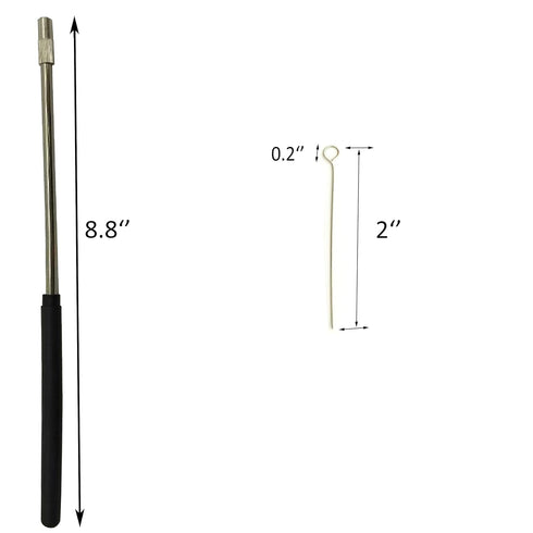 2 PCS Reusable Inoculating Loop Holders with 50pcs 10uL Nichrome Needle Tips Inoculation Loop for Bacterial Tissue Culture...