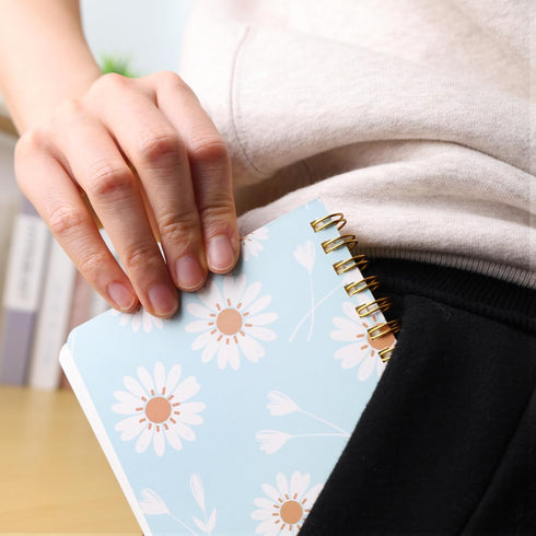 Koogel 4PCS Spiral Notebook Journals, A6 Pocket Notebooks College Ruled Notebooks for Women Gift Office School Supplies...