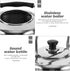 Alipis Stovetop Tea Kettle, 4L Stainless Steel Whistling Water Kettle with Cool Handle, Stove Top Household Water Boiler Water Pot for Home, Kitch...