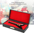 Pssopp Wooden Miniature Electric Guitar Mini Black Musical Instrument Miniature Dollhouse Guitar Model with Stand and Case for Dollhouse Decoratio...