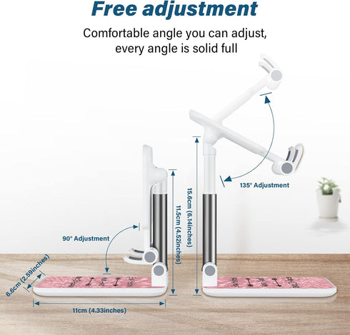 Foldable Phone Stand for Desk?Angle of View Adjustable Cell Phone Stand?Phone Holder for Desk/ipad Stand ?Suitable for iPhone, Samsung Smart Phone...