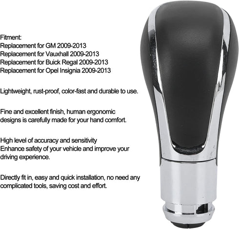Ejoyous Automatic Shift Knob, Car Gear Shifter Knob Handle Lever Shifting Head Replacement Accessory for 2009?2013...