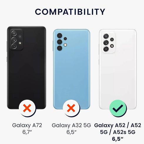 kwmobile Case Compatible with Samsung Galaxy A52 / A52 5G / A52s 5G Case - TPU Silicone Phone Cover with Soft Finish - Blue Reef...