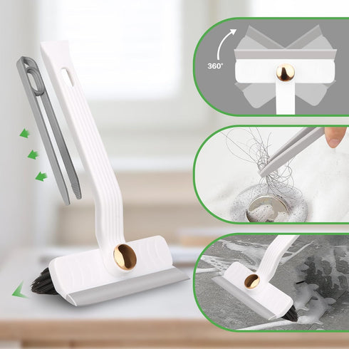 8Pcs Cleaning Brushes, Hard Bristle Crevice Gap Cleaning Brush,Multi-Function Rotating Crevice Cleaning Brush,Smart Toilet Brush, Sink Drain Clean...