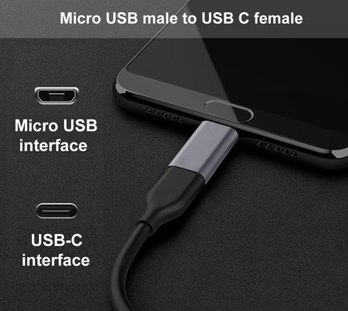 USB C to Micro USB Adapter, USB Type C Female to Micro USB Male Adapter Compatible with Samsung Galaxy S7/S6/S5/S4/S3, Note 5/4/3, Android Phones,...