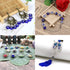 Evil Eye Beads for Jewelry Making,750 Pieces Flat Round Lampwork Evil Eye Turkish Handmade Resin Charms Spacer Beads for DIY Jewelry Bracelet Earr...