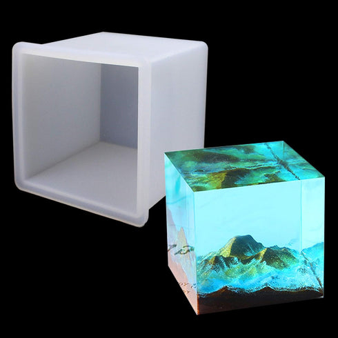 4 Inches Cube Silicone Molds Square Silicone Molds Resin Epoxy Casting Molds...
