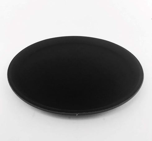 G.E.T. NS-1100-BK BPA-Free Non-Slip Plastic Round Serving Tray, 11", Black...