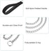 Metal Dog Leash, Integrated Dog Collar and Leash, 4ft Chew Proof Dog Chain Leash with P Chain Slip, Heavy Duty Sturdy Pet Dog Leash with Padded Ha...