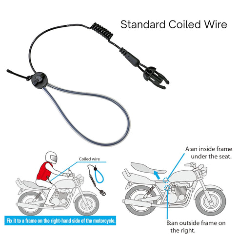 Hit-Air Coiled Wire Lanyard, Tether Connection, Compatible with Hit-Air Jackets and Vests, Motorcycle Tandem Use...