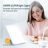 Light Therapy Lamp, Sun Lamp with 10000 Lux LED UV-Free, Seasonal Light for Happy Mood with 9 Adjustable Brightness & Timer, Wall Mountable, Flexi...