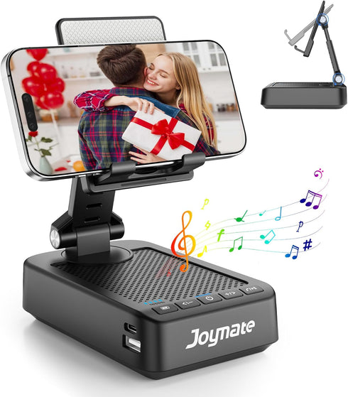 Gifts for Men Women, Joymate Bluetooth Speaker Phone Stand with Charging Function 360° Rotable Adjustable Cell Phone Holder HD Surround Sound for ...
