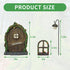 Fairy Garden Accessories Yard Garden Sculpture Decoration Gnome Home Window and Door with lamp Decoration for Trees...