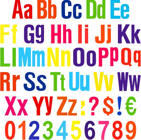 Tenare 268 Pcs Bulletin Board Letters Alphabet Letters Numbers and Punctuation Cutouts Letters Fun Bulletin Board Set for Classroom Chalkboard Bul...
