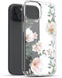 RANZ Case for iPhone 15, Anti-Scratch Shockproof Series Clear Hard PC + TPU Bumper Protective Cover Case for iPhone 15 (6.1") - White Magnolia Flo...