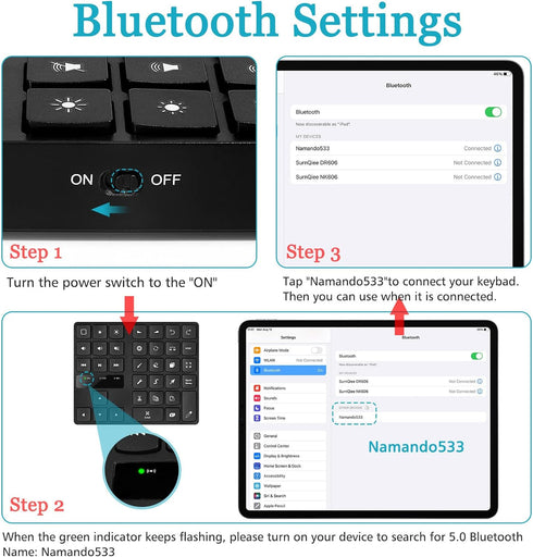 Dpofirs Mini Express Key Remote Control Shortcut Keyboard, 35 Keys Customized Express Keys Only for iOS, OS System...