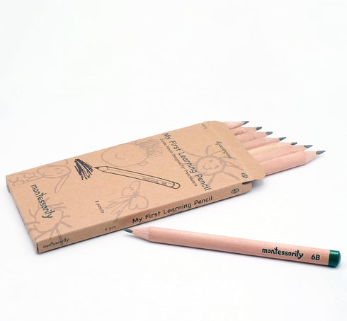 Jumbo Thick Triangular Pencils for Preschooler, Kids, 3-6 yr old - My First Learning Pencil 6B...