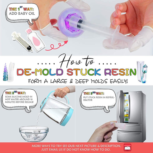 Large Multi-Faceted Gem Stone Resin Epoxy Mold for Jewelry Soap, Ice Making, Gemstone Isomalt Baking, Cabochon Candle Craft Projects 6-Pack...