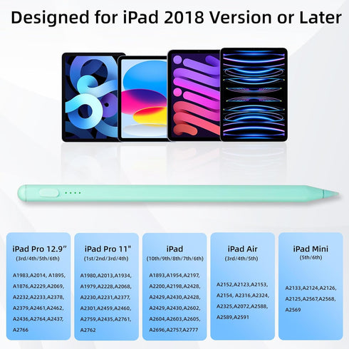 Stylus Pen for iPad, with tilt-Pressure Sensitivity and Multi-Point Anti-False-Touch Function. 20-Minute Fast Charging for 2018-2023 iPad/Mini/Pro...