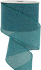 HUIHUANG Turquoise Burlap Ribbon Wired Solid Wired Edge Ribbon 2.5 inch Jute Ribbon for Wreaths, Big Bows, Crafts, Decorations -10 Yards (30 feet)...