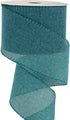 HUIHUANG Turquoise Burlap Ribbon Wired Solid Wired Edge Ribbon 2.5 inch Jute Ribbon for Wreaths, Big Bows, Crafts, Decorations -10 Yards (30 feet)...