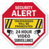 SmartSign Security Alert Sign - Trespassers Will Be Prosecuted, Video Surveillance 24 Hour Sign | 10x10 Octagon Metal, Reflective Aluminum, Outdoo...