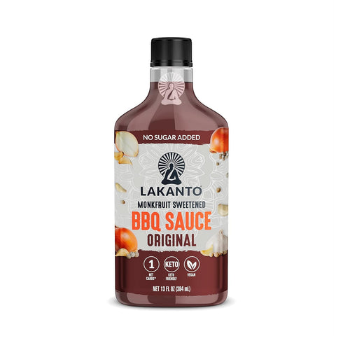 Lakanto BBQ Sauce - Sweetened with Monk Fruit Sweetener, Barbeque Sauce for Grill, No Sugar Added, Natural Smoke Flavor, Keto Diet Friendly, Vegan...