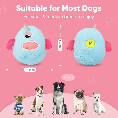 Petbobi Interactive Dog Toys Monster Plush Toy Shake Squeaky Crazy Bouncer Ball Battery Operated Toy for Small Medium Puppy Motorized Entertainmen...