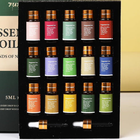 Essential Oils by FUHITIM,15 Pcs Essential Oil Set - for Diffuser, Massage, Fragrance Oil Scent for DIY Candle and Soap Making (15 * 5ML)...