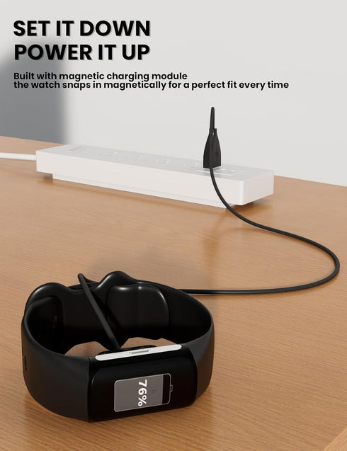 Bicmice Charger Replacement for Fitbit Charge 5,Charge 6,Luxe Fitness Tracker USB Charging Cable Cord...