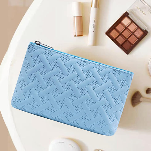 3 Pcs Makeup Bag Clear Travel Toiletry Bags TSA Approved Cosmetic Pouch for Girls Women Waterproof Portable Case (Blue)......