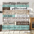 JAWO Education Wooden Plank Vintage Inspirational Motivational Words Print Rustic Cabin Shower Curtain for Bathroom, Retro with Hooks, 70X70IN(Tea...