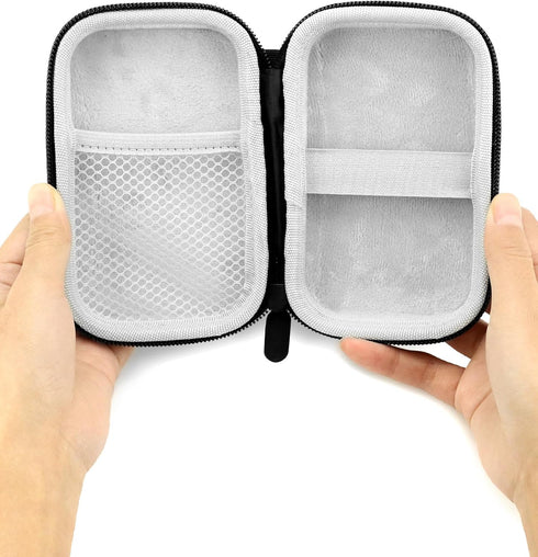 QWORK Grey Portable Microscope Case -2 Pack- Compatible with Carson MicroBrite Plus 60x-120x - Dust-Proof Carry Storage Holder with Zipper Mesh Po...