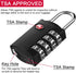 ZHEGE Luggage Lock 4 Pack, 1 Cable, TSA Approved Cable Lock for Backpack, Suitcase, School Gym Locker (Black, 4Pack)...