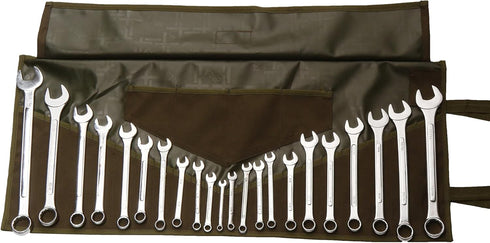 Wrench Pouch SAE & Metric Wrenches Tools Bag Organizer Roll Up Pouch 26 Pockets Hand Crafted, Heavy Weight, Water Proof Ballistic Polyester Oxford...