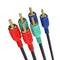 Cmple - 3 RCA Cable 12ft RGB Component Audio Video RCA Cables Male to Male A/V Cable for HDTV, Satellite, Home Theater - Black...