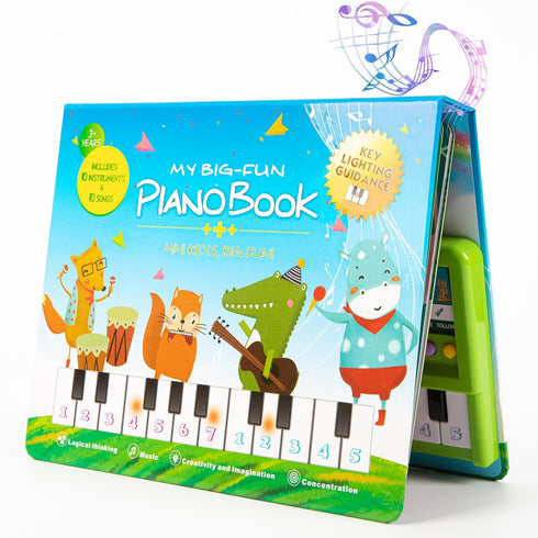 Longfypeng Piano Book Toddler Toys Educational Music Keyboard Piano Toys, Musical Instruments Toys Present for Kids Ages 3 4 5 6 Year Old Boy and ...