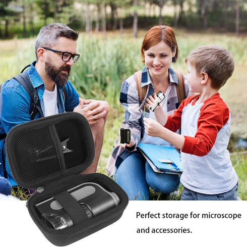 Leayjeen Microscope Case Compatible with Carson MicroBrite Plus 60x-120x LED and UV Lighted Pocket Microscope-Black(Case Only)...